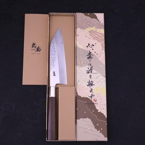 Funayuki Silver Steel #3 Karakusa Walnussholz Griff 165mm-[Musashi]-[Japan-Küchenmesser]