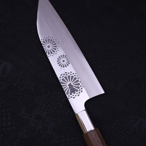 Funayuki Silver Steel #3 Kiku Walnussholz Griff 165mm-[Musashi]-[Japan-Küchenmesser]