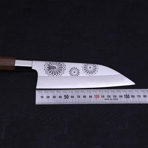Funayuki Silver Steel #3 Kiku Walnussholz Griff 165mm-[Musashi]-[Japan-Küchenmesser]