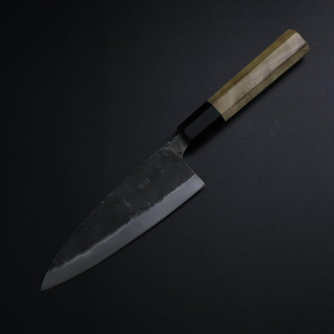 Funayuki White Steel #2 Kurouchi Büffelhorn und Magnolienholz Griff 150mm-[Musashi]-[Japan-Küchenmesser]