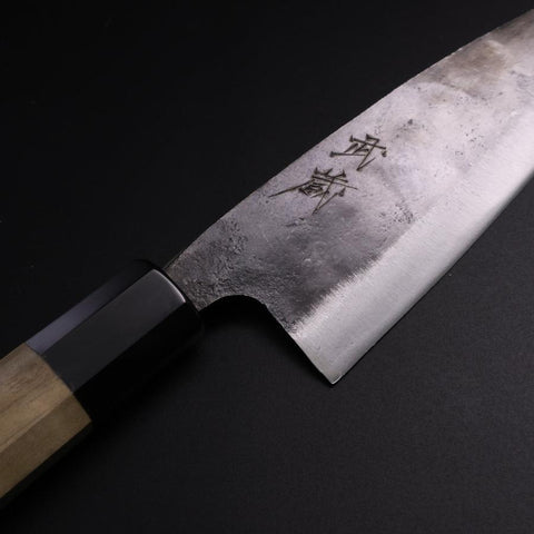 Funayuki White Steel #2 Kurouchi Büffelhorn und Magnolienholz Griff 150mm-[Musashi]-[Japan-Küchenmesser]