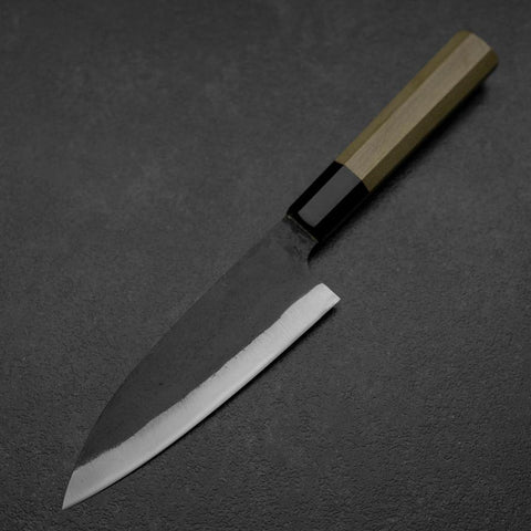 Funayuki White Steel #2 Kurouchi Büffelhorn und Magnolienholz Griff 155mm-[Musashi]-[Japan-Küchenmesser]