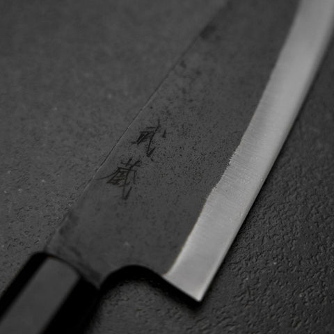 Funayuki White Steel #2 Kurouchi Büffelhorn und Magnolienholz Griff 155mm-[Musashi]-[Japan-Küchenmesser]