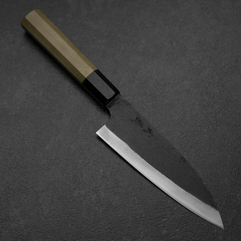 Funayuki White Steel #2 Kurouchi Büffelhorn und Magnolienholz Griff 155mm-[Musashi]-[Japan-Küchenmesser]