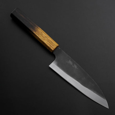 Funayuki White Steel #2 Kurouchi Yaki Urushi Griff 155mm-[Musashi]-[Japan-Küchenmesser]