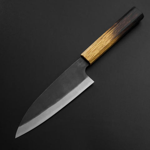 Funayuki White Steel #2 Kurouchi Yaki Urushi Handle 160mm (6.3”)
