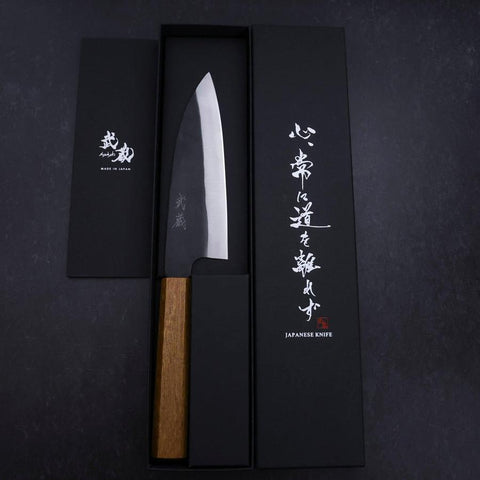 Funayuki White Steel #2 Kurouchi Eichenholz Griff 155mm-[Musashi]-[Japan-Küchenmesser]