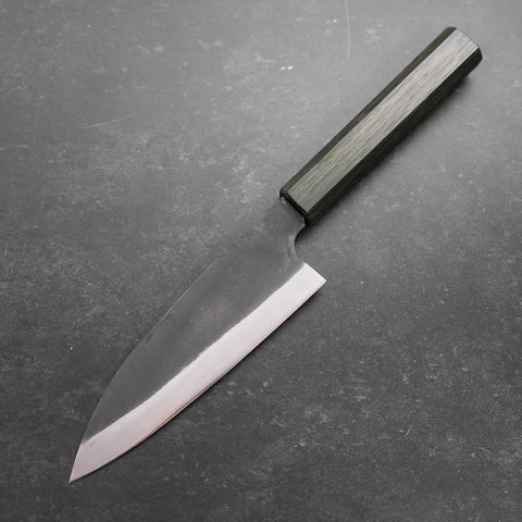 Funayuki White Steel #2 Kurouchi Grüner Urushi Griff 150mm-[Musashi]-[Japan-Küchenmesser]