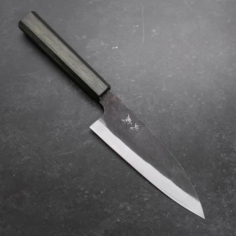 Funayuki White Steel #2 Kurouchi Grüner Urushi Griff 150mm-[Musashi]-[Japan-Küchenmesser]