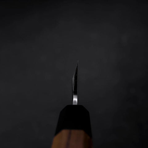 Garasuki Ausbeinmesser White Steel #2 Poliert Büffelhorn und Teakholz Griff 150mm-[Musashi]-[Japan-Küchenmesser]