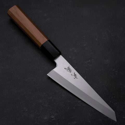 Garasuki Boning Knife White Steel #2 Polished Buffalo Teak Handle 150mm (5.9”)-[Musashi]-[Japan-Küchenmesser]