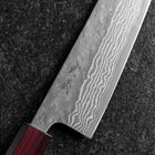 Gyuto 440C Nashiji Damast Lila Urushi Griff 210mm-[Musashi]-[Japan-Küchenmesser]