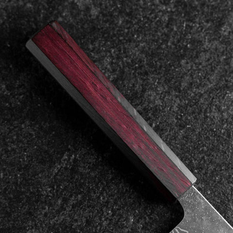 Gyuto 440C Nashiji Damast Lila Urushi Griff 210mm-[Musashi]-[Japan-Küchenmesser]