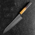 Gyuto 440C Nashiji Damast Yaki Urushi Griff 210mm-[Musashi]-[Japan-Küchenmesser]