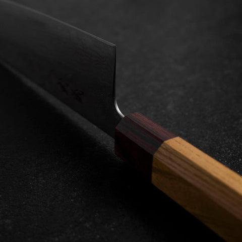 Gyuto 440C Nashiji Damast Zelkove Griff 210mm-[Musashi]-[Japan-Küchenmesser]