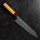 Gyuto 440C Nashiji Damast Zelkove Griff 210mm-[Musashi]-[Japan-Küchenmesser]