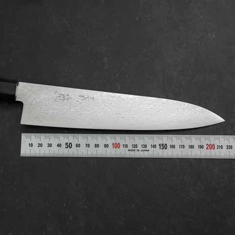 Gyuto AUS-10 Damast Roter Kirschholz Griff 210mm-[Musashi]-[Japan-Küchenmesser]