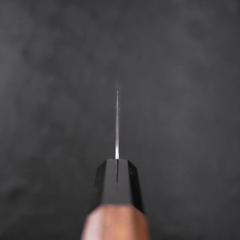 Gyuto AUS-10 Kagami Tsuchime Damast Büffelhorn und Teakholz Griff 210mm-[Musashi]-[Japan-Küchenmesser]