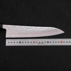 Gyuto AUS-10 Kagami Tsuchime Damast Büffelhorn und Teakholz Griff 210mm-[Musashi]-[Japan-Küchenmesser]