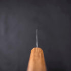 Gyuto AUS-10 Kagami Tsuchime Damast Yaki Urushi Griff 180mm-[Musashi]-[Japan-Küchenmesser]