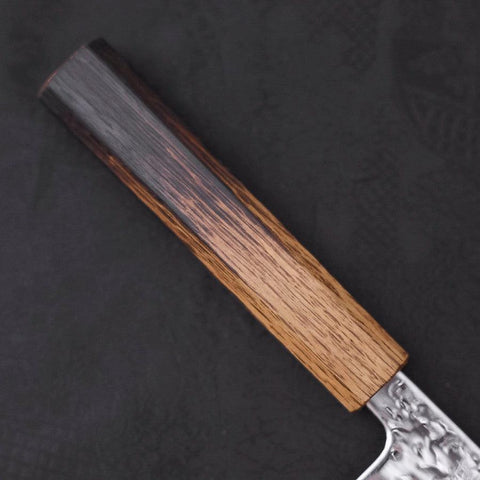 Gyuto AUS-10 Kagami Tsuchime Damast Yaki Urushi Griff 180mm-[Musashi]-[Japan-Küchenmesser]