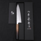 Gyuto AUS-10 Kagami Tsuchime Damast Yaki Urushi Griff 180mm-[Musashi]-[Japan-Küchenmesser]