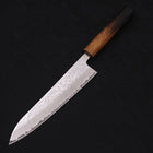 Gyuto AUS-10 Mirror Tsuchime Damascus Yaki Urushi Handle 210mm (8.3”)-[Musashi]-[Japan-Küchenmesser]