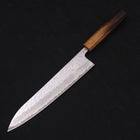Gyuto AUS-10 Mirror Tsuchime Damascus Yaki-Urushi Handle 240mm (9.4”)-[Musashi]-[Japan-Küchenmesser]