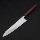 Gyuto AUS-10 Nashiji Damast Lila Urushi Griff 210mm-[Musashi]-[Japan-Küchenmesser]