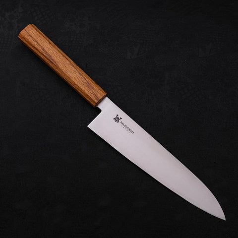 Gyuto AUS-10, Poliert Eiche Griff, 210mm-[Musashi]-[Japan-Küchenmesser]