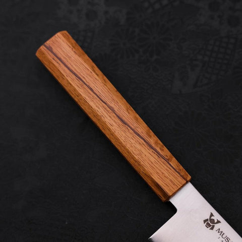 Gyuto AUS-10 Poliert Eichenholz Griff 180mm-[Musashi]-[Japan-Küchenmesser]