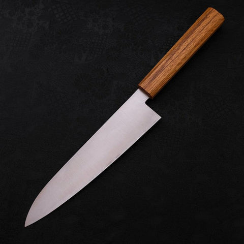 Gyuto AUS-10 Poliert Eichenholz Griff 210mm-[Musashi]-[Japan-Küchenmesser]