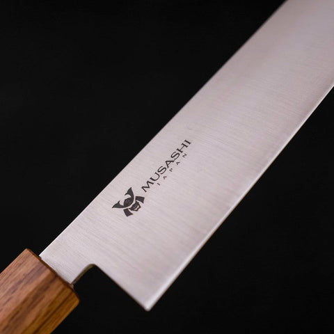 Gyuto AUS-10 Poliert Eichenholz Griff 210mm-[Musashi]-[Japan-Küchenmesser]