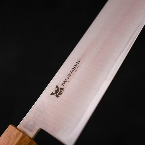 Gyuto AUS-10 Poliert Eichenholz Griff 240mm-[Musashi]-[Japan-Küchenmesser]