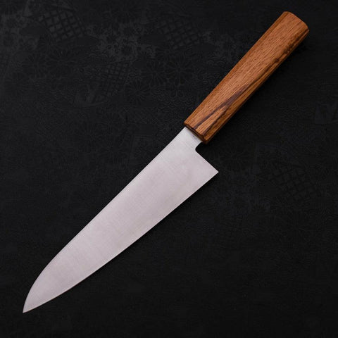 Gyuto AUS-10 Polished Oak Handle 180mm-[Musashi]-[Japanese-Kitchen-Knives]