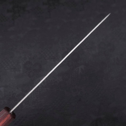 Gyuto AUS-10 Tsuchime Damascus Purple Urushi Handle 210mm