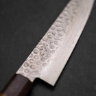 Gyuto AUS-10 Tsuchime Damascus Shitan Walnut Handle 180mm (7”)-[Musashi]-[Japan-Küchenmesser]