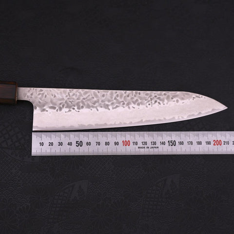 Gyuto AUS-10 Tsuchime Damascus Sumi Urushi Handle 210mm-[Musashi]-[Japan-Küchenmesser]