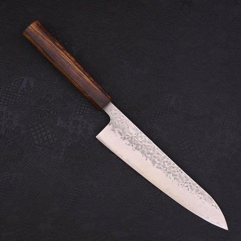 Gyuto AUS-10 Tsuchime Damascus Sumi Urushi Handle 210mm-[Musashi]-[Japan-Küchenmesser]