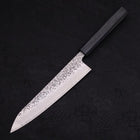 Gyuto AUS-10 Tsuchime Damast Dunkelblauer Urushi Griff 210mm-[Musashi]-[Japan-Küchenmesser]