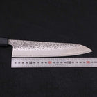 Gyuto AUS-10 Tsuchime Damast Dunkelblauer Urushi Griff 210mm-[Musashi]-[Japan-Küchenmesser]