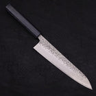 Gyuto AUS-10 Tsuchime Damast Dunkelblauer Urushi Griff 210mm-[Musashi]-[Japan-Küchenmesser]