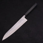 Gyuto AUS-10 Tsuchime Damast Dunkelblauer Urushi Griff 240mm-[Musashi]-[Japan-Küchenmesser]
