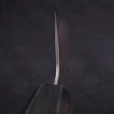 Gyuto AUS-10 Tsuchime Damast Dunkelblauer Urushi Griff 240mm-[Musashi]-[Japan-Küchenmesser]