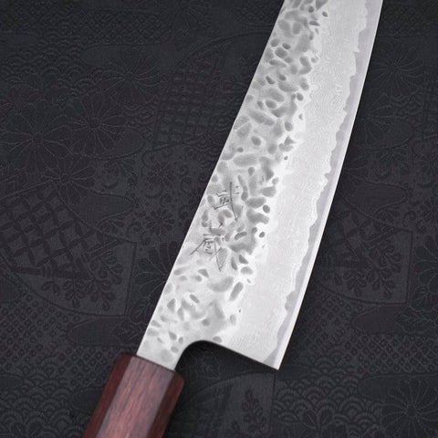 Gyuto AUS-10 Tsuchime Damast Lila Urushi Griff 210mm-[Musashi]-[Japan-Küchenmesser]