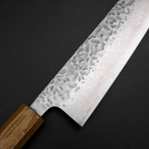 Gyuto AUS-10 Tsuchime Damast Yaki Urushi Griff 210mm-[Musashi]-[Japan-Küchenmesser]
