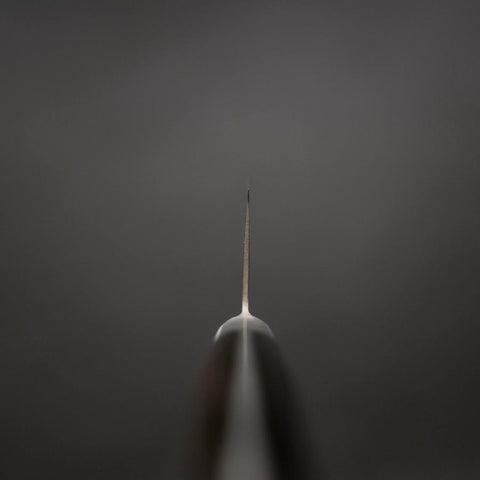 Gyuto AUS-10 Wellen-Nickel Damast Brauner Westlicher Griff 210mm-[Musashi]-[Japan-Küchenmesser]