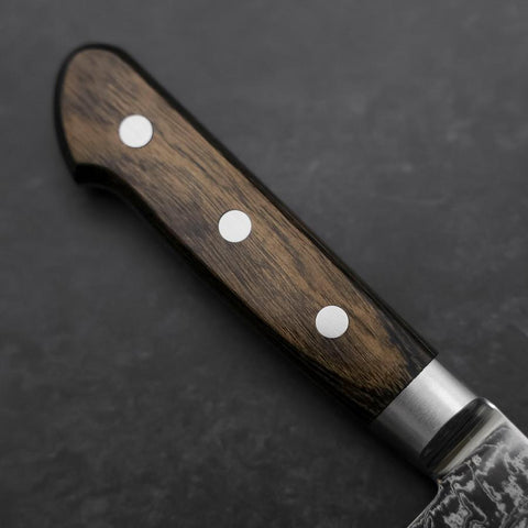 Gyuto AUS-10 Wellen-Nickel Damast Brauner Westlicher Griff 210mm-[Musashi]-[Japan-Küchenmesser]
