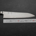 Gyuto AUS-10 Wellen-Nickel Damast Brauner Westlicher Griff 210mm-[Musashi]-[Japan-Küchenmesser]