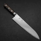 Gyuto AUS-10 Wellen-Nickel Damast Brauner Westlicher Griff 210mm-[Musashi]-[Japan-Küchenmesser]